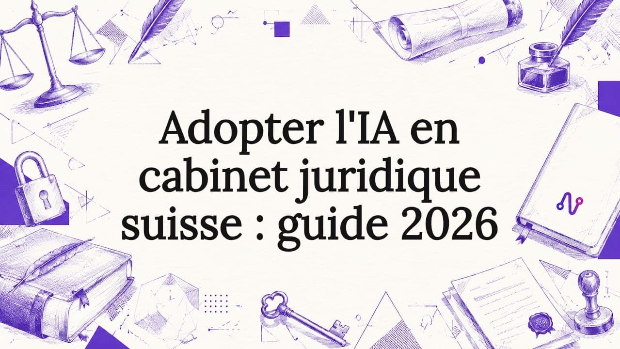 Adopter l'IA en cabinet juridique suisse : guide 2026
