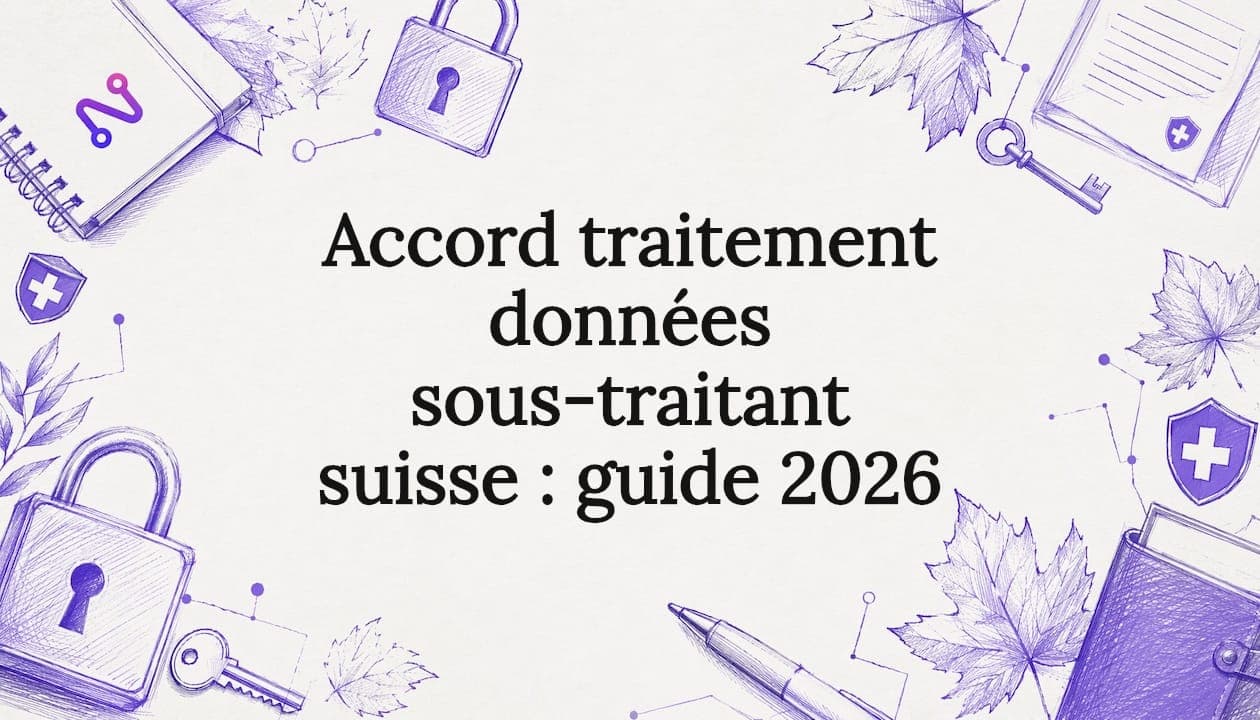 Accord traitement données sous-traitant suisse : guide 2026