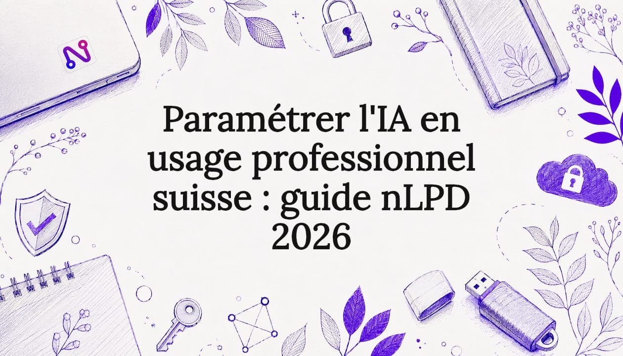 Paramétrer l'IA en usage professionnel suisse : guide nLPD 2026