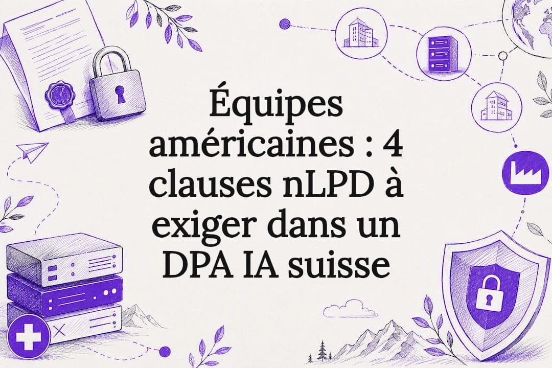 Équipes américaines : 4 clauses nLPD à exiger dans un DPA IA suisse