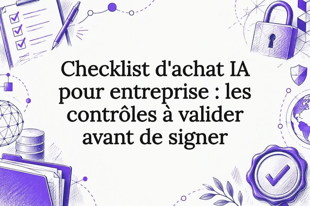 Checklist d'achat IA pour entreprise : les contrôles à valider avant de signer