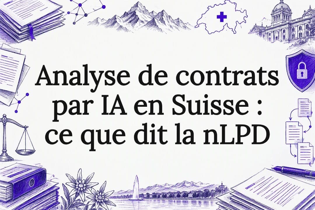 Analyse de contrats par IA en Suisse : ce que dit la nLPD