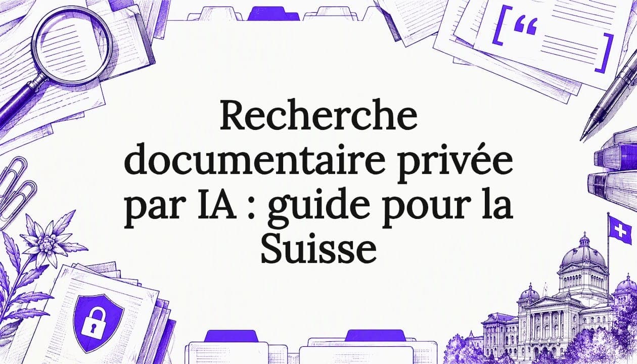 Recherche documentaire privée par IA : guide pour la Suisse